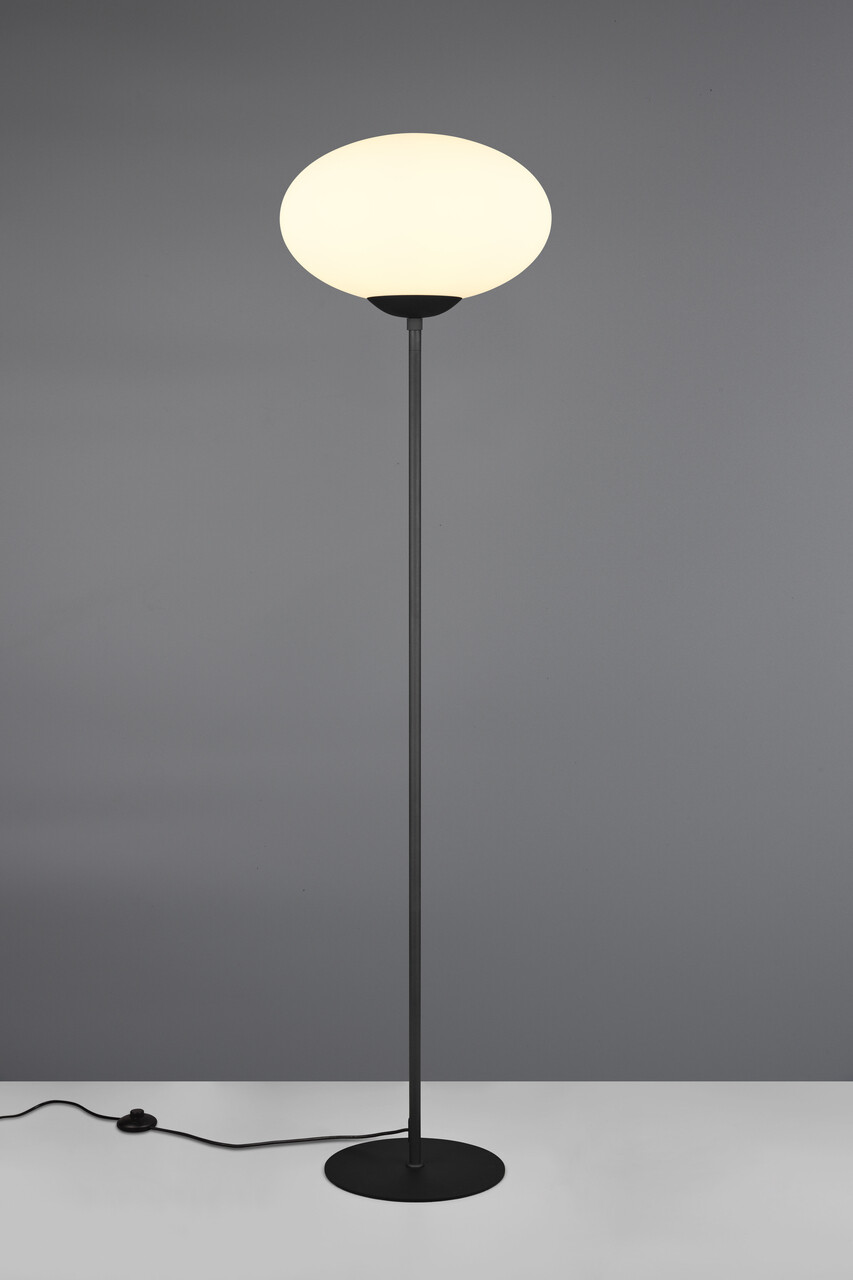 Lampadar Fomento, TRIO, 40x150 cm, 15W, 1x E27, metal, negru mat/alb - imagine 5